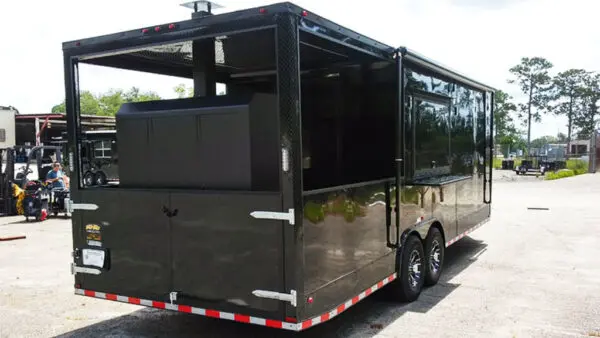 2025 Southern Dimensions BBQ Concession Trailer 24 Foot- Black Out Trailer with Smoker (SDG-244) - Image 4